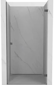 Mexen, Mexen Lunar-B Otočné pravé sprchové dvere 60 cm, transparentné, pištoľový kov - 832-060-000-95-00-P