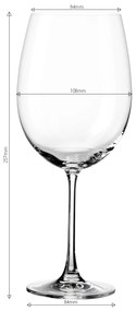 Poháre na červené víno a šampanské set 8 ks – Glas Lunasol META Glass - W0101