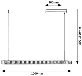 Rabalux 72214 - LED Luster na lanku CITAL LED/36W/230V 3000K