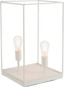 Lampa z bieleho kovového rámu Tilde L - Ø 30,5 * 51 cm