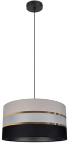 Luster na lanku CORAL 1xE27/60W/230V čiernošedá