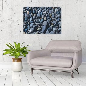 Sklenený obraz plážových kamienkov (70x50 cm)