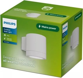 Philips - Vonkajšie nástenné svietidlo FYLX 1xGU10/5W/230V biele IP44