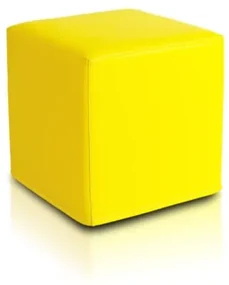 Sedací vak taburetka Block kocka žltá ekokoža TiaHome