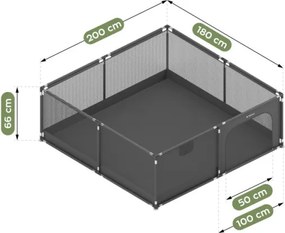 Detská ohrádka Cozy 28 grafitová