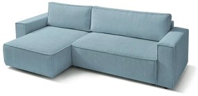 Menčestrová rozkladacia/s úložným priestorom rohová pohovka v mentolovej farbe Nihad – Bobochic Paris