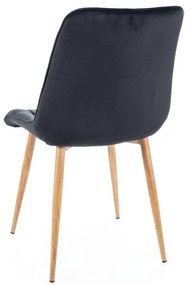 SIGNAL MEBLE Jedálenská stolička CHIC D VELVET, dub/sivá bluvel 14