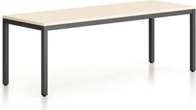 Lavica FRAME, čierna podnož, 1685 x 404 x 468 mm, breza