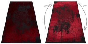 Koberec VINCI 1516  Rozeta vintage  - štrukturálny - červený