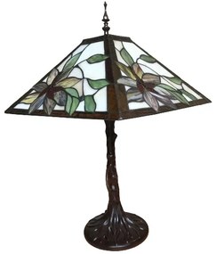 Luxus Tiffany lampa vitráž ALYA 61*Ø43 2*E