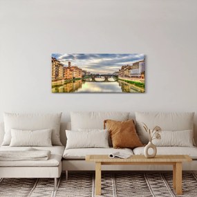 Obraz - Most cez rieku (120x50 cm)