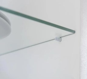 Vitrína Caracas typ 28, grafit/biely lesk, s osvetlením