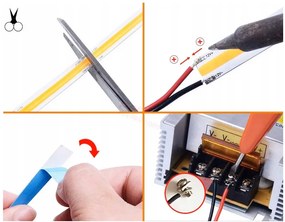 BERGE LED pásik COB Neon 12V - 480D - 9W/m - IP67 - 5m - 990lm - teplá farba