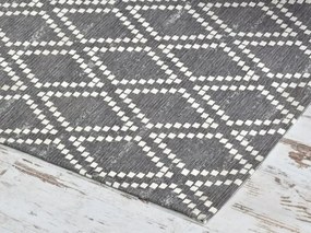 Dizajnový koberec LARRY 230 x 160 cm šedý bavlna