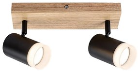 Rabalux 73122 - Stropné bodové svietidlo TORAS 2xGU10/5W/230V dub RL73122