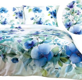 SATÉNOVÉ OBLIEČKY SATYNLOVE PREMIUM 160X200 CM, 2KS 70X80 CM KVETY
