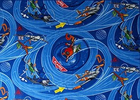 Detský koberec LIETADLÁ modrý