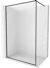 Mexen Kioto-F, sprchová zástena s rámom 130 x 202 cm, 8 mm sklo námraza, čierny profil, 800-130-104-70-30