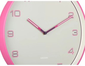 Karlsson 6013BP dizajnové nástenné hodiny ružové,priemer  40 cm