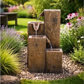 Záhradná solárna fontána BestBerg SF-04 / polyresin / 27 x 28 x 48 cm