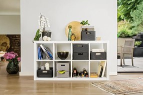 Plastový košík COUNTRY, rovný, antracit (28l - 43x33x22)
