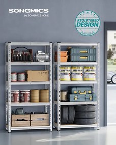 Set dvoch regálov SONGMICS GLR455E01 strieborný