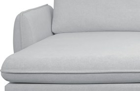 Rohová sedačka Salma svetlo šedá látka, univerzálna pravá/ľavá