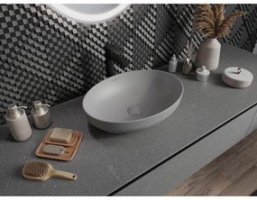 Mexen Cornelia, umývadlo na dosku 50 x 36 cm, svetlá šedá matná, 21885061