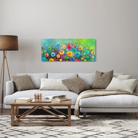 Obraz - Abstraktné kvety (120x50 cm)