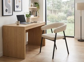 Jedálenská stolička KATANA s čiernymi nohami, béžová