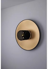 Duolla - Nástenné svietidlo TOKYO RATTAN 1xE27/15W/230V pr. 50 cm zlatá/čierna