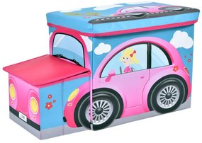 Taburetka v tvare autíčka ružová