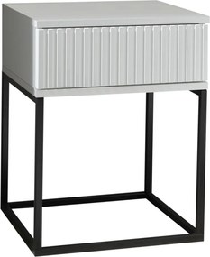 Nočný stolík s 1 zásuvkou Marle, biely