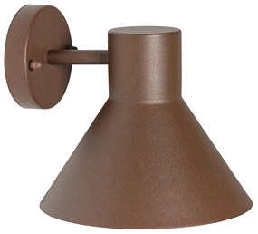 Priemyselná vonkajšia nástenná lampa hrdzavohnedá kužeľová IP44 - Natas