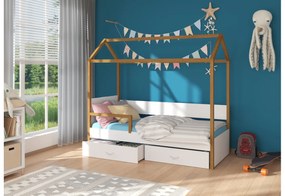 Detská posteľ OTELLO + matrac, 80x180, ružová/biela