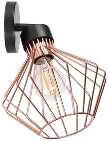 Toolight - Nástenná lampa 1xE27 392180, ružové zlato-čierna, OSW-08559
