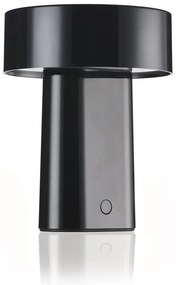 Čierna plastová LED stolová lampa (výška 18 cm) Oblong – Zone