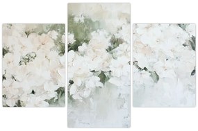 Obraz - Abstrakcia bielych kvetov (90x60 cm)