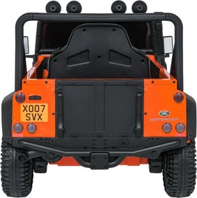 Elektrické autíčko Land Rover Defender 110 SVX oranžové