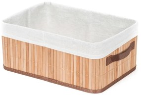 Hnedý úložný bambusový kôš Compactor Carossa