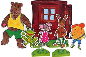 MARIONETINO – Boudo, budko s Koblížkom – bábky 5 ks + domček