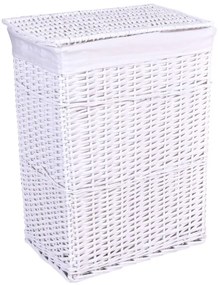 Kôš na bielizeň 72 l prútený biely