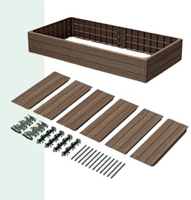 Prosperplast Vyvýšený záhon WOODY 149x75,6x25cm, hnedá