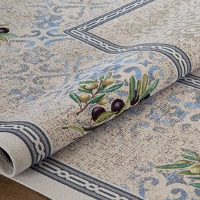 EUROFIRANY GOBELÍNOVÝ BEHÚŇ NA STÔL OLIVE 40X100 CM VZOROVANÝ