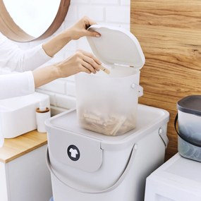 Rotho 2. akosť - XL - Odpadkový kôš na triedený odpad ALBULA alebo ako kôš na bielizeň, 40l, biely