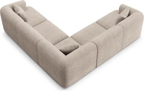 Svetlohnedá menčestrová rohová pohovka Campi – Cosmopolitan Design