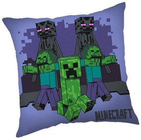 Jerry Fabrics Vankúš Minecraft Creeper rush, 40 x40 cm