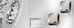 Toolight - LED krištáľové nástenné svietidlo 10W, teplé svetlo, APP415-W, chrómová, OSW-65013