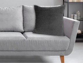 Dekoračný vankúš ZigZag 60x60 cm, antracit%