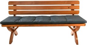 Hnedá drevená záhradná lavica Strong – Rojaplast